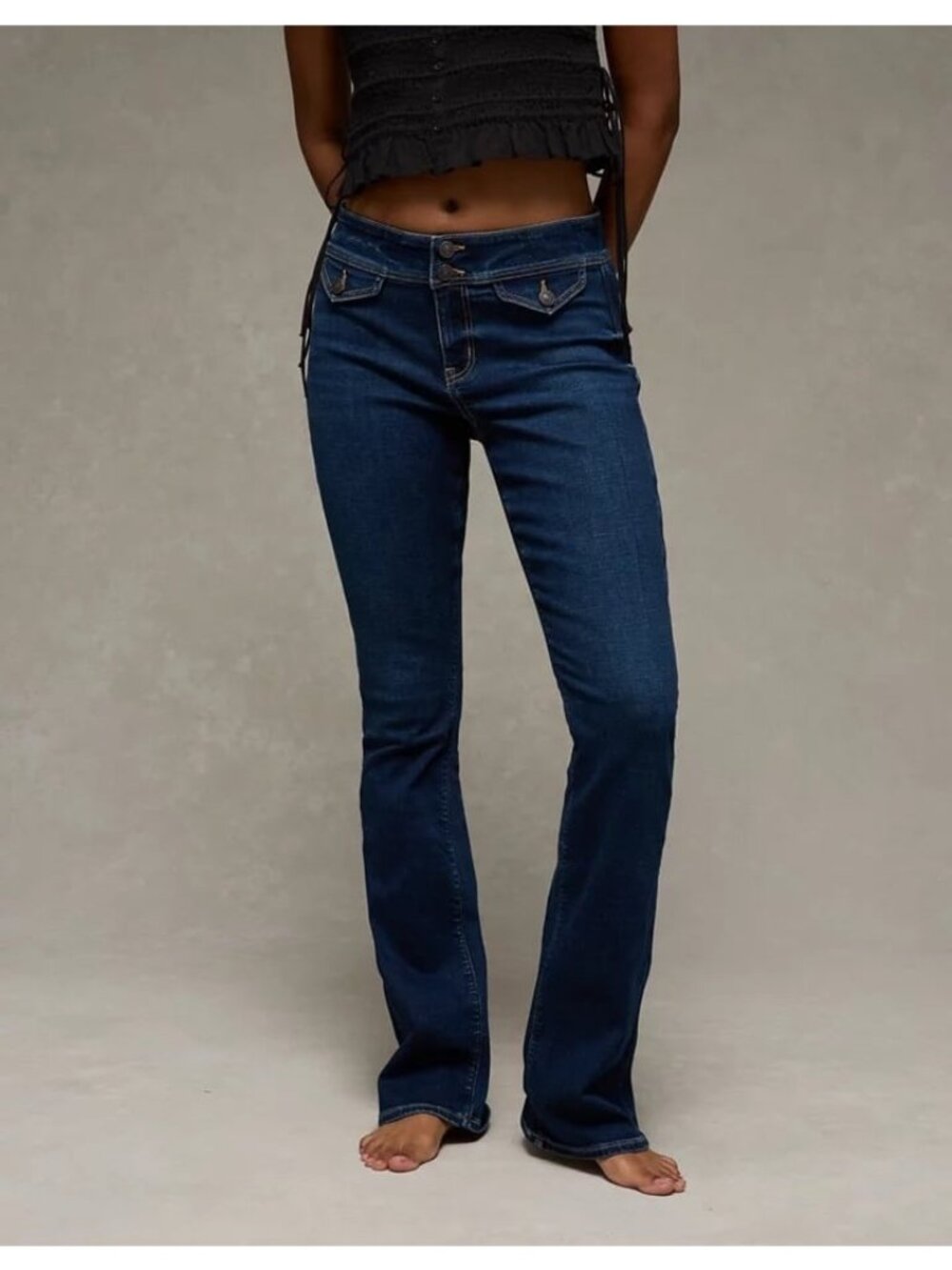 American Eagle Outfitters AE Low Rise Kick Bootcut Blue Jeans Women’s Size 8